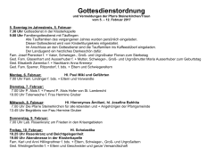 Gottesdienstordnung Steinerkirchen/Tr.