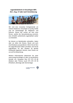 Jugendarbeiter/in 80%