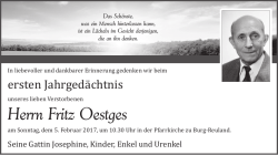 Herrn Fritz Oestges