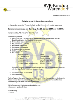 Spende des BVB – Fanclub Warendorf e - BVB