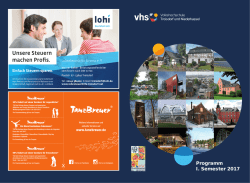 Programm I. Semester 2017