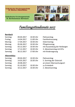 Familiengottesdienste 2017