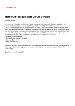 Netcloud reorganisiert Cloud-Bereich