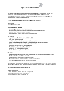 Die Spit&auml;ler Schaffhausen umfassen das Kantonsspital sowie die