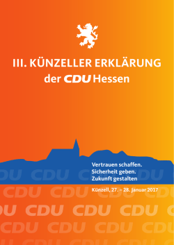 III. K&uuml;nzeller Erkl&auml;rung - CDU Gemeindeverband Breidenbach
