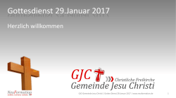 Gottesdienst 29.Januar 2017