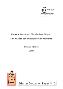 Absolute Armut und Globale Gerechtigkeit