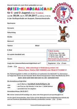 Oster-Handballcamp - Handballschule Duketis