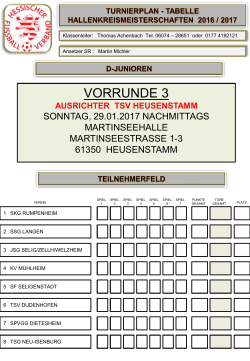 Spielplan - TSV Heusenstamm