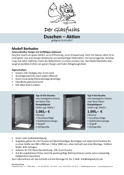 Duschen &ndash; Aktion