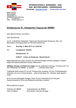 IBRMV Delegiertenversammlung 2017