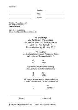 diesem Formular - Südliche Weinstrasse