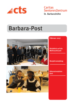 Hauszeitung Februar 2017 - Caritas Seniorenzentrum St