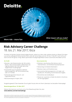 Risk Advisory Career Challenge auf Ibiza vom 18. bis 21. Mai 2017