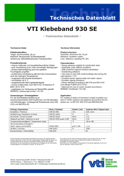 VTI Klebeband 930 SE - WeGo Systembaustoffe