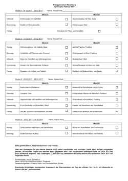 Domgymnasium Naumburg Speiseplan Februar 2017 Woche 1