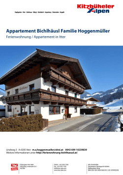 Appartement Bichlhäusl Familie Hoggenmüller in Itter