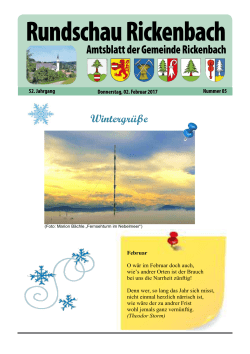 Amtsblatt #05 - Gemeinde Rickenbach