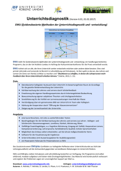 Infoblatt 6.01 - Unterrichtsdiagnostik
