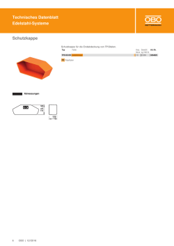 Technisches Datenblatt Edelstahl-Systeme