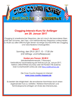 Clogging-Intensiv-Kurs für Anfänger am 29. Januar 2017