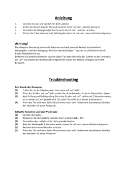 Anleitung Troubleshooting - Die Laber-Tier