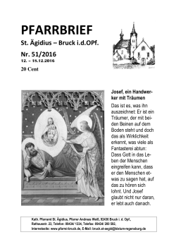 Pfarrbrief Bruck i.d.OPf. St. Ägidius Bruck