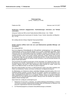 Drucksachen allgemein - Nieders&auml;chsischer Landtag