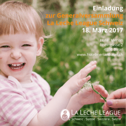 Einladung zur Generalversammlung La Leche League Schweiz 18