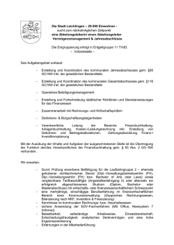 eine/n Abteilungsleiter/in Verm&ouml;gensmanagement und