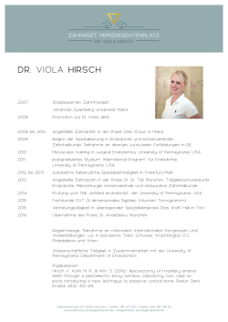 DR. VIOLA HIRSCH