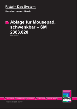 Ablage für Mousepad, schwenkbar – SM 2383.020