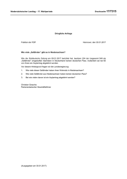 Drucksachen allgemein - Nieders&auml;chsischer Landtag