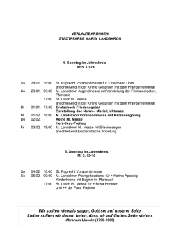 Gottesdienstordnung von 28.01.