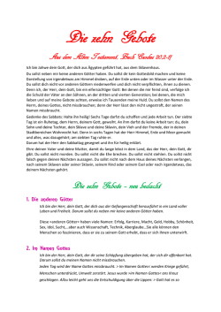 Die zehn Gebote - Pfarrei Burgeis