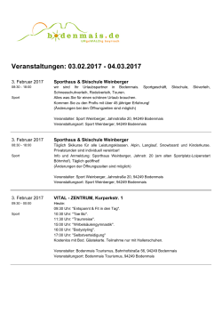 Veranstaltungen: 03.02.2017 - 04.03.2017