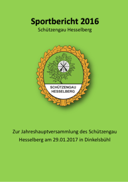 Sportbericht 2016 - Schützengau Hesselberg