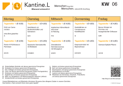 Menüplan - Lebenshilfe Vorarlberg
