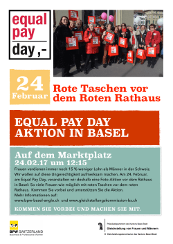 Equal Pay Day Basel 2017 - Gleichstellungskommission Basel