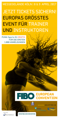 jetzt tickets sichern! europas gr&ouml;sstes event f&uuml;r trainer und instruktoren