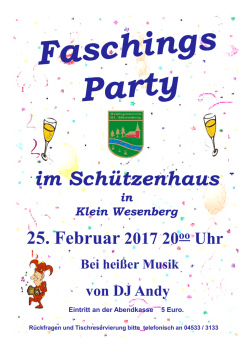 im Sch&uuml;tzenhaus - Schv Klein Wesenberg