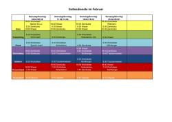 Gottesdienste im Februar