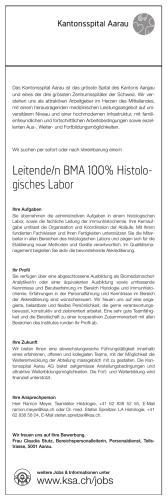 Leitende/n BMA (100%) Histologisches Labor