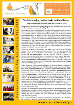 www.die-freiherr.de/gts Trashdrumming, bettermarks und Mediation