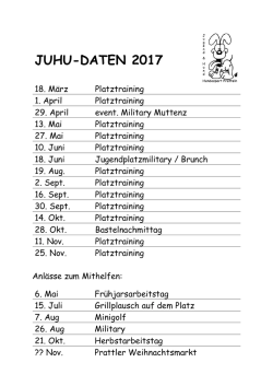 juhu-daten 2017 - Hundesport Pratteln