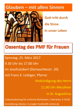 Glauben &ndash; mit allen Sinnen