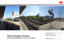 Bahnhof Stuttgart-Vaihingen - Ministerium für Verkehr und Infrastruktur