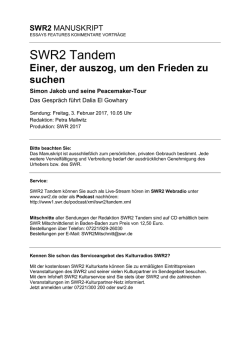 Einer, der auszog, um den Frieden zu suchen
