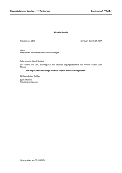 Drucksachen allgemein - Nieders&auml;chsischer Landtag