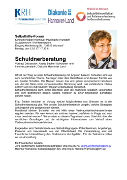 Schuldnerberatung - Klinikum Region Hannover